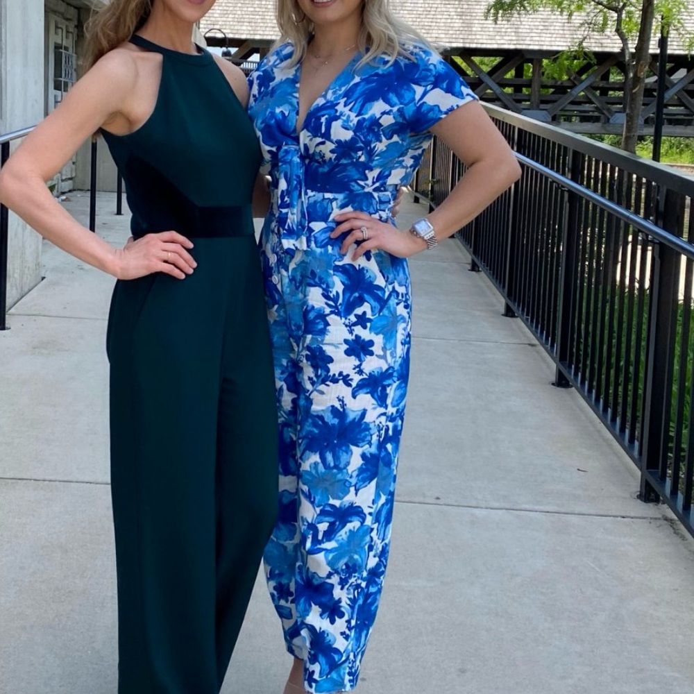 Zara Elegant blue floral Jumpsuits